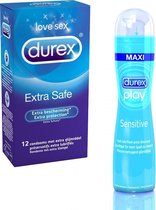 Durex Extra Safe - 12 stuks & Durex Sensitive 100 ml