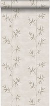 ESTAhome behang bamboe donker beige - 148726 - 0.53 x 10.05 m