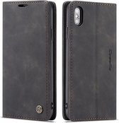 CaseMe - iPhone X/XS hoesje - Wallet Book Case - Magneetsluiting - Zwart