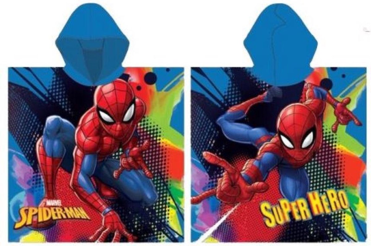 Bol.com Spiderman poncho 55 x 110 cm aanbieding