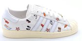 adidas Superstar 80s Sneakers - Maat 41 1/3 - Vrouwen - wit/zwart/oranje/geel