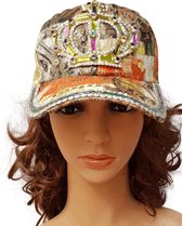 Thannaphum Glitter & Glamour cap - Kroon oranje groen