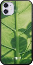 iPhone 11 Hoesje TPU Case - Leaves Macro #ffffff