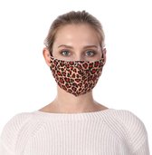 Mondkapje met filter - 5-laags - wasbaar – herbruikbaar - fashionable - fashion masker - panter print - verstelbaar - mondkapje met print - mondmasker - face mask - gezichtsmasker