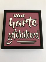 Fotolijst met tekst – Van harte gefeliciteerd - 13 x 13 cm