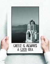 Wandbord: Greece is always a good idea! - 30 x 42 cm