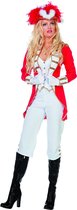 Wilbers & Wilbers - Pirates Of The Carribean Kostuum - Koninklijke Vrouwelijke Garde Kostuum - rood,wit / beige - Maat 36 - Carnavalskleding - Verkleedkleding
