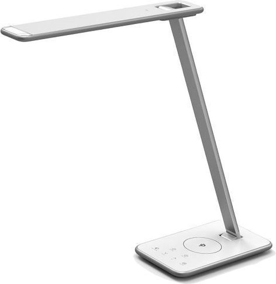 evenaar krullen Doelwit LEDmaxx Design Bureaulamp Touchbediening + USB + Laadfunctie (Zilver) |  bol.com