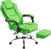 Bureaustoel - Ergonomische bureaustoel - Voetensteun - Kunstleer - Groen - 64x67x114 cm