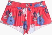 Seafolly Tropical Vibes Boardie Hibiscus Red - Kinder Zwemshort Gebloemd Rood Meisjes - Maat 146