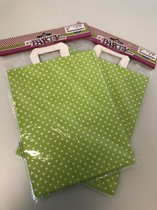 Cadeau tasjes groen ( 8 stuks)