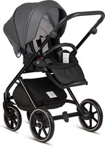 Bo Jungle B-Shadow Kinderwagen - Lummy - Incl. Buggy inzet + autostoel Adapters + regenbescherming - Grey PU Leather