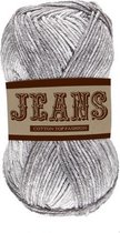 Lammy yarns Jeans gemeleerd katoen garen - licht grijs met wit (14) - naald 3,5 a 4mm
