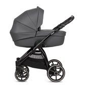 Bo Jungle B-Shadow Kinderwagen - Suvvy - Met Draagmand en Luiertas - Grey PU Leather