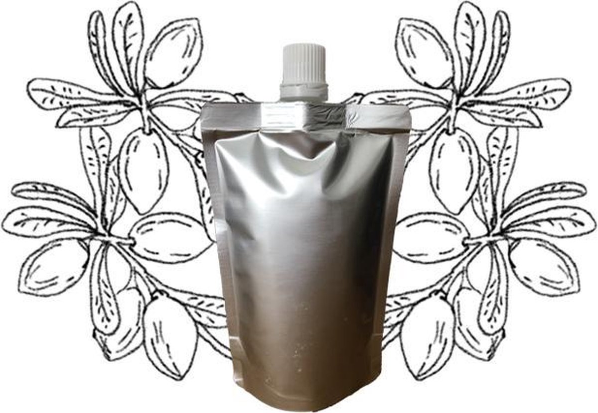 Goedkoopste Arganolie - Navulling 200ml pouch met schenkmond - plasticvrij verpakt - vegan - dierproefvrij en zonder chemische toevoegingen - argan huidolie