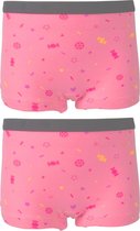 Funderwear meisjes boxershorts candy 2-pack  - 110  - Fuchsia