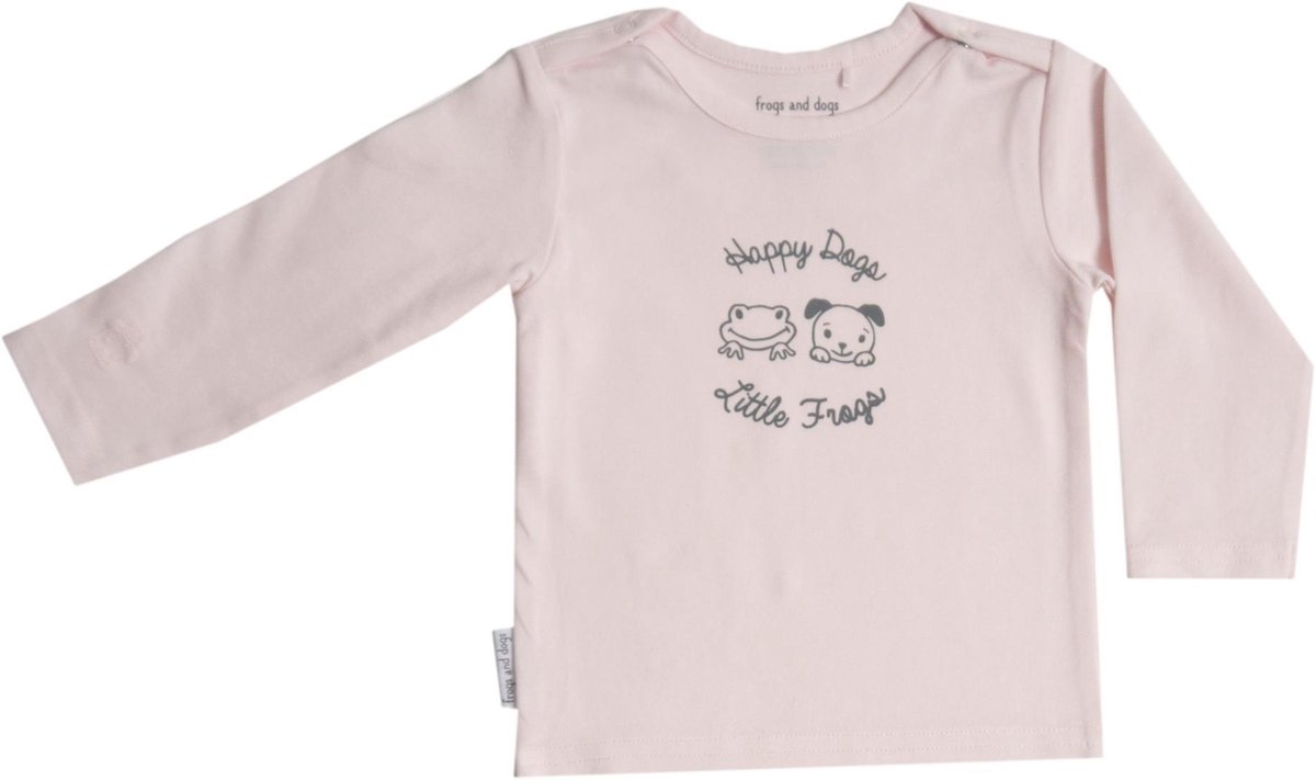 Frogs and Dogs | Tee Geprint | Roze | Maat 62