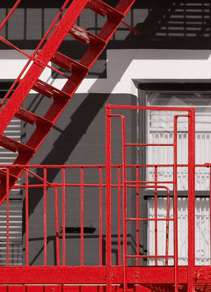 Fotobehang - Fire Escape - 183 x 254 cm - Multi