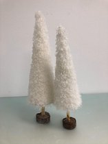 Witte kerstboompjes (Twee stuks)