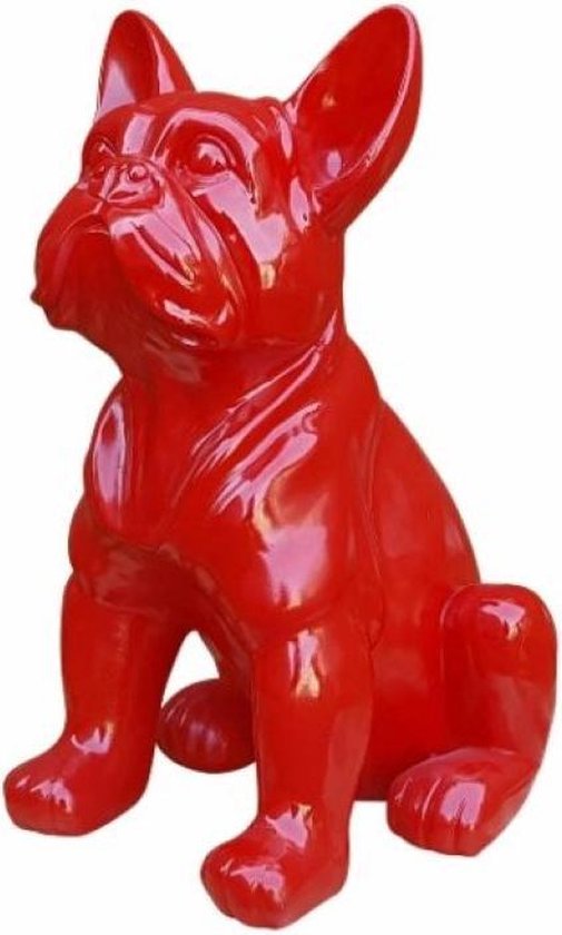 Polyester Beeld Bulldog rood