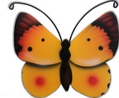 Handgemaakte Houten Vlinder (Geel)