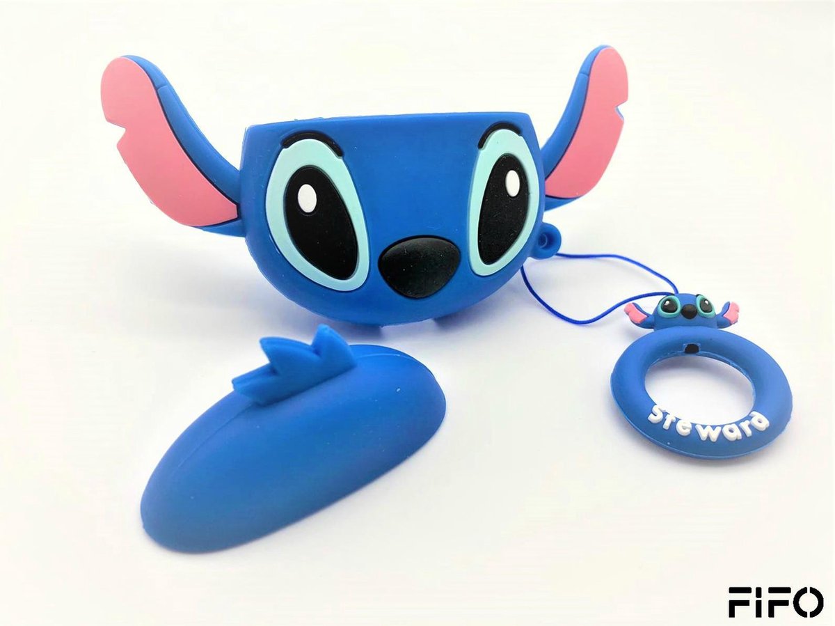 Stitch Airpod Case Hoes, Hoofd, Beschermhoesje, Airpod Hoesje, Lilo & Stitch, Disney,...