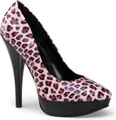 Harlow-01 Cheetah baby pink matt - (EU 37 = US 7) - Pin Up Couture