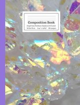 Composition Book Angel Aura Rainbow Opalescent Crystal Wide Rule