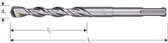 Steenboor, Betonboor, SDS-plus hamerboor 2-snijder  12,0 mm x 410 mm-werklengte