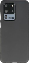 Bestcases Color Telefoonhoesje - Backcover Hoesje - Siliconen Case Back Cover voor Samsung Galaxy S20 Ultra - Zwart