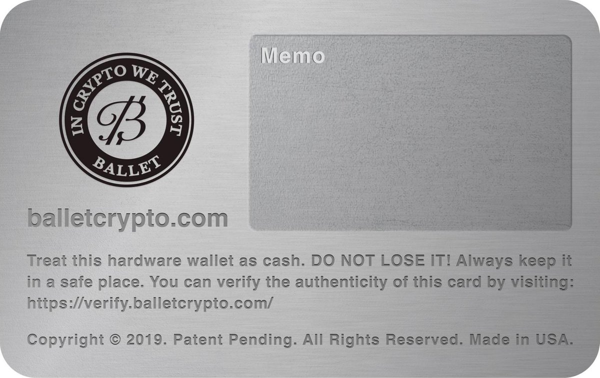 Bitcoin Opslaan Offline Ballet REAL XRP – Fysieke Crypto Portemonnee Dat Uw  Crypto Activa Ballet Fysieke Koude Opslag Portemonnee Bitcoin Veilig