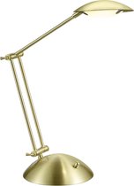 LED Bureaulamp - Trion Kalka - 6W - Warm Wit 3000K - Dimbaar - Rond - Mat Koper - Aluminium