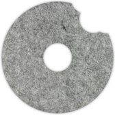 Donut vilt onderzetter - Gemeleerd grijs - 6 stuks - ø 9,5 cm Rond - Glas onderzetter - Cadeau - Woondecoratie - Woonkamer - Tafelbescherming - Onderzetters Voor Glazen - Keukenben
