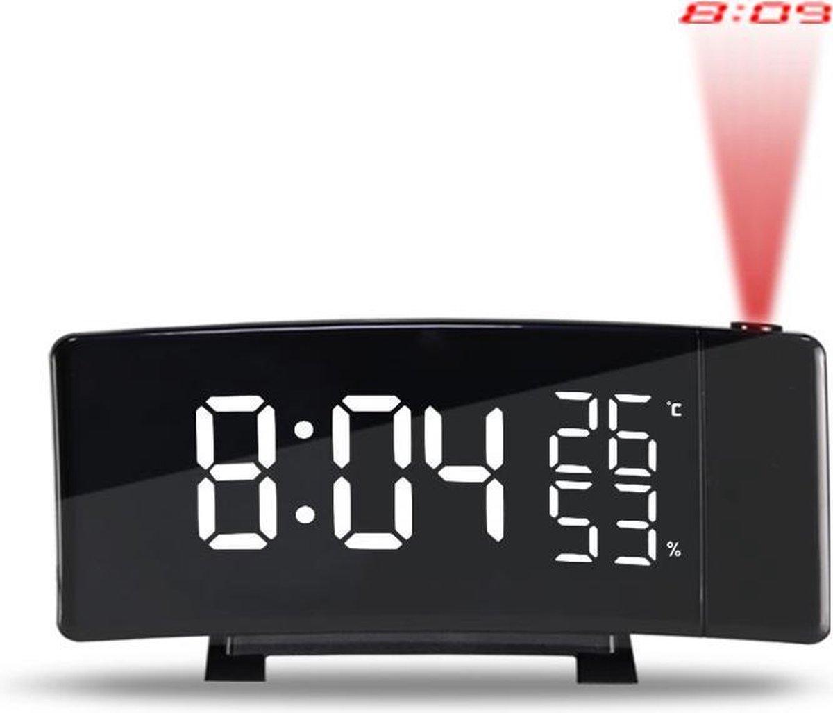Radio-réveil Projection - Horloge de bureau - Réveil moderne - Réveil avec  projection... | bol.com