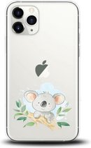 Apple Iphone 11 Pro Max transparant siliconen hoesje koalabeertje