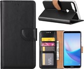 Bookcase Geschikt voor: Huawei Y7 2018 - Zwart - portemonnee hoesje