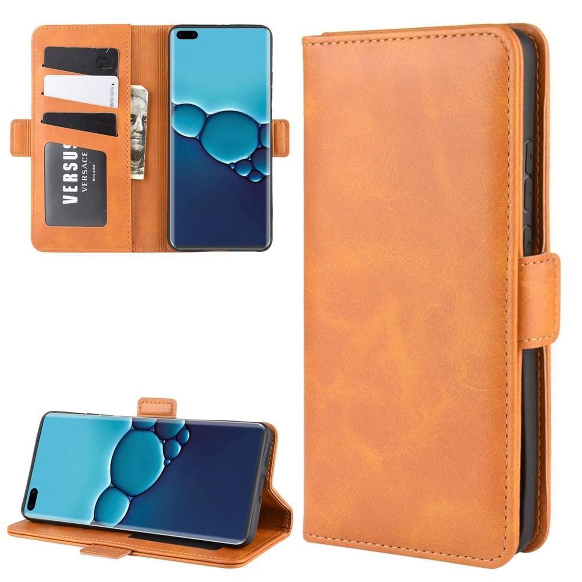Huawei P40 Hoesje - Book Cover Camel by Cacious (Element serie)