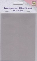 MICA001 Nellie Snellen - transparante Mika vellen A6 - 10 stuks - plastic sheets voor kaarten maken