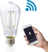 Wi-Fi ST64C Slimme Filament Lamp - Transparant - Lichtbron E27 - Dimbaar