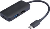 NÖRDIC DOCK-109 USB-C Dockingstation naar HDMI 4K 60Hz, USB 3.1, USB-C 100W PD, Space Grey