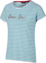 Regatta T-shirt Olwyn Carpe Diem Dames Wit/blauw Maat 42