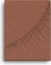 Topper Hoeslaken Dubbel Jersey - 95% Gebreide Jersey 5% Lycra - 240gr/m2 - Lichtbruin – 1-Persoons 70/80/90x200/220cm