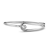 Melano Twisted Endless loop armband set - zilverkleurig - dames - maat medium