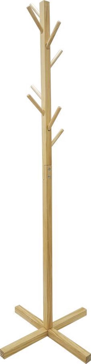 Joyz Kinder Kleiderständer Baum-Design mit Ablage und Kleiderstange, 71x30,5x110 cm, Kindergarderobe aus Holz in Natur-Grün, Standgarderobe Garderobenständer mit Schuhablage für Baby- & Kinderzimmer