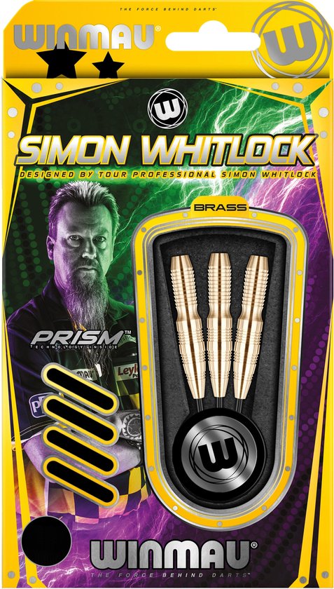 Thumbnail van een extra afbeelding van het spel Winmau Simon Whitlock brass steeltip darts 22gr