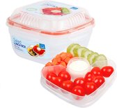 Lock&Lock Saladebox - Salade Lunchbox to go - Salade to go - 950 ml - Transparant