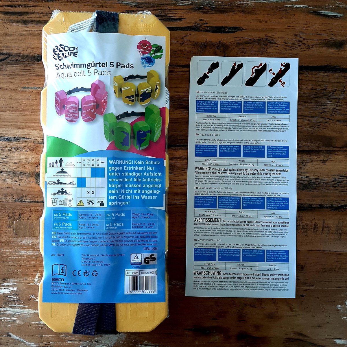 Beco Sealife - Zwemgordel voor kinderen - Geel - 30 kg — afbeelding 7