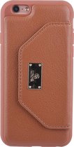 UNIQ Accessory iPhone 6/6S Kunstleer portemonnee Hard Case Back cover - Bruin