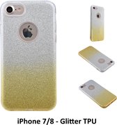 Kleurovergang Goud Glitter TPU Achterkant voor Apple iPhone 7/8