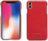 Rood hoesje van Pierre Cardin - Backcover - Stijlvol - Leer - voor iPhone Xs Max - Luxe cover